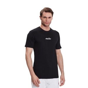 Ellesse Black Short Sleeve Tee Classic Crew Neck